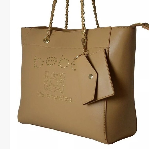 BEBE Los Angeles Large Tan Purse - Picture 12 of 12